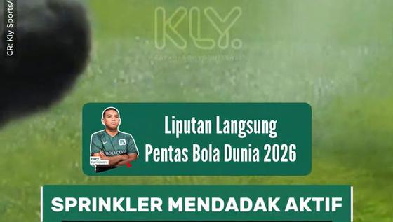 Sprinkler mendadak aktif! Momen lucu warnai Latihan Timnas Prancis di New York, AS