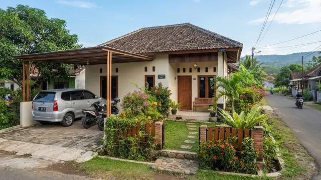 7 Desain Rumah Sederhana dengan Taman tapi Tetap Punya Area Parkir