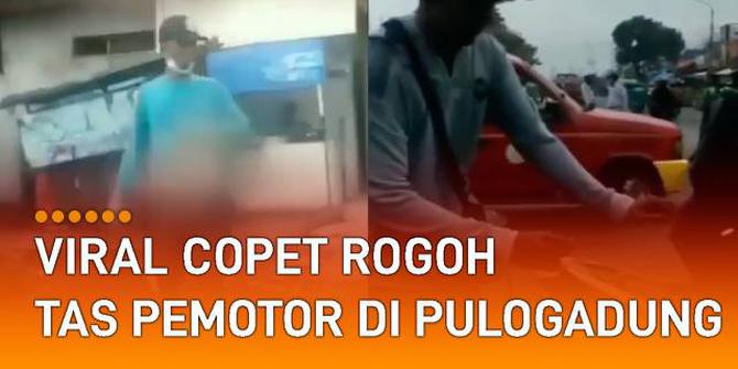 VIDEO: Viral Copet Rogoh Tas Pemotor di Pulogadung