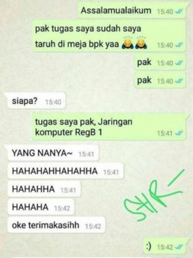 Chat Kocak Guru dan Murid Ini Bikin Tepuk Jidat