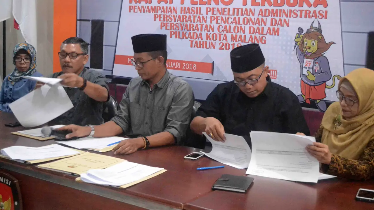Paslon Pilkada Kota Malang Dikejar Waktu Penuhi Syarat Pencalonan