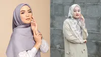 Kreasi Hijab Ala 6 Artis. (Sumber: Instagram.com/citraciki dan Instagram.com/dindahw)