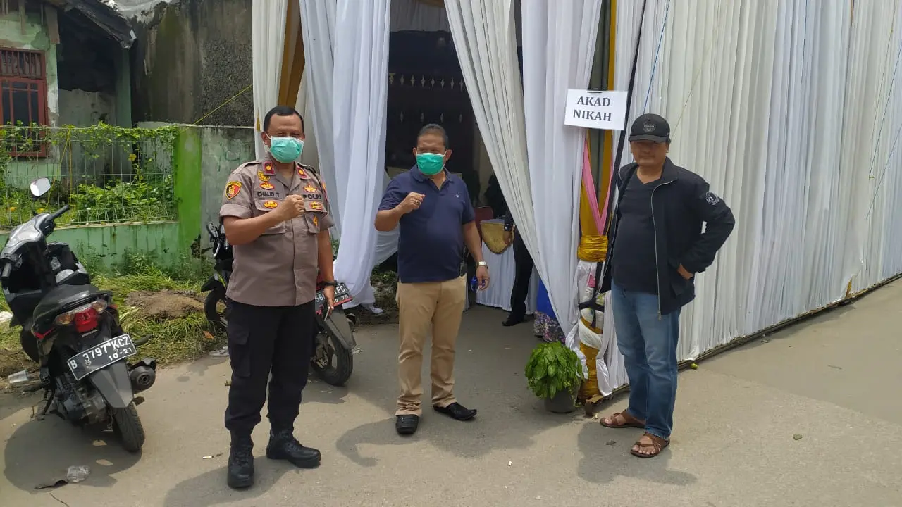 Kapolsek Bekasi Utara Kompol Chalid yang langsung hadir di lokasi acara memantau keamanan dan aturan yang berlaku.