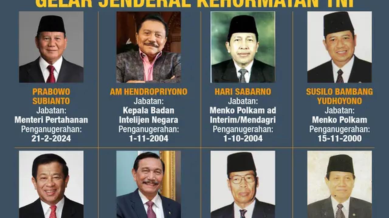 Infografis Deretan Purnawirawan Dapat Gelar Jenderal Kehormatan TNI. (Liputan6.com/Abdillah)