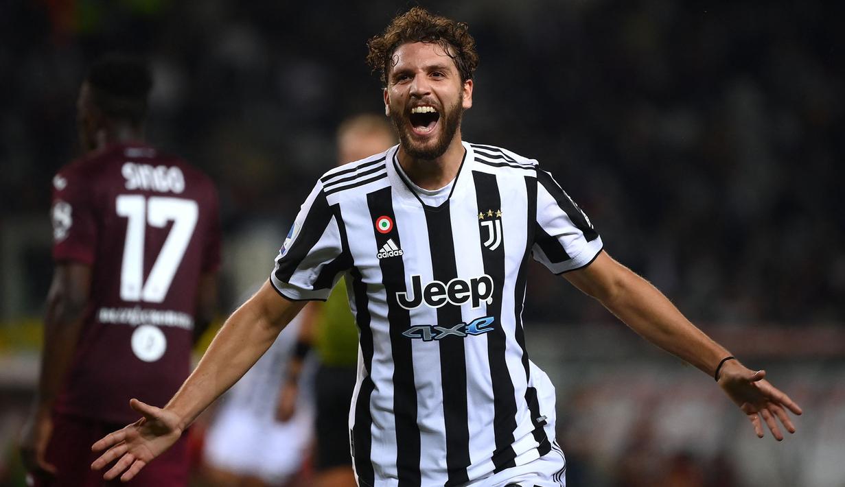 Kebuntuan Juventus akhirnya pecah pada menit ke-86. Manuel Locatelli sukses menjebol gawang yang dijaga Milinkovic-Savic dari sepakan kotak penalti. Papan skor berubah menjadi 1-0 atas keunggulan Bianconeri. (AFP/Marco Bertorello)