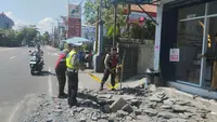 Got Meledak di Depan SPBU Darmasaba Badung Bali, Trotoar Berhamburan dan Sempat Keluarkan Api