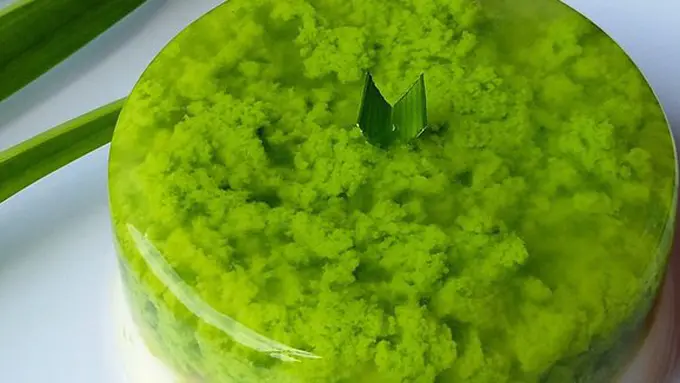 Puding lumut pandan/copyright ResepKoki.com