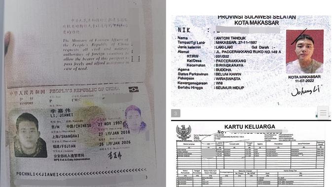 WNA China Punya KTP dan KK Makassar, Modus Manipulasi Data Terstruktur