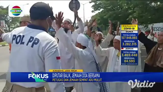 Tidak memiliki tujuan jelas masuk Kota Surabaya dan melanggar protokol kesehatan. Rombongan pengajian asal Pamekasan, Madura dipaksa petugas gabungan memutar balik usai melintasi jembatan Suramadu.