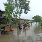 Banjir merendam permukiman dan sawah di Boyolali, Jateng. (Foto: Liputan6.com/Felek Wahyu)