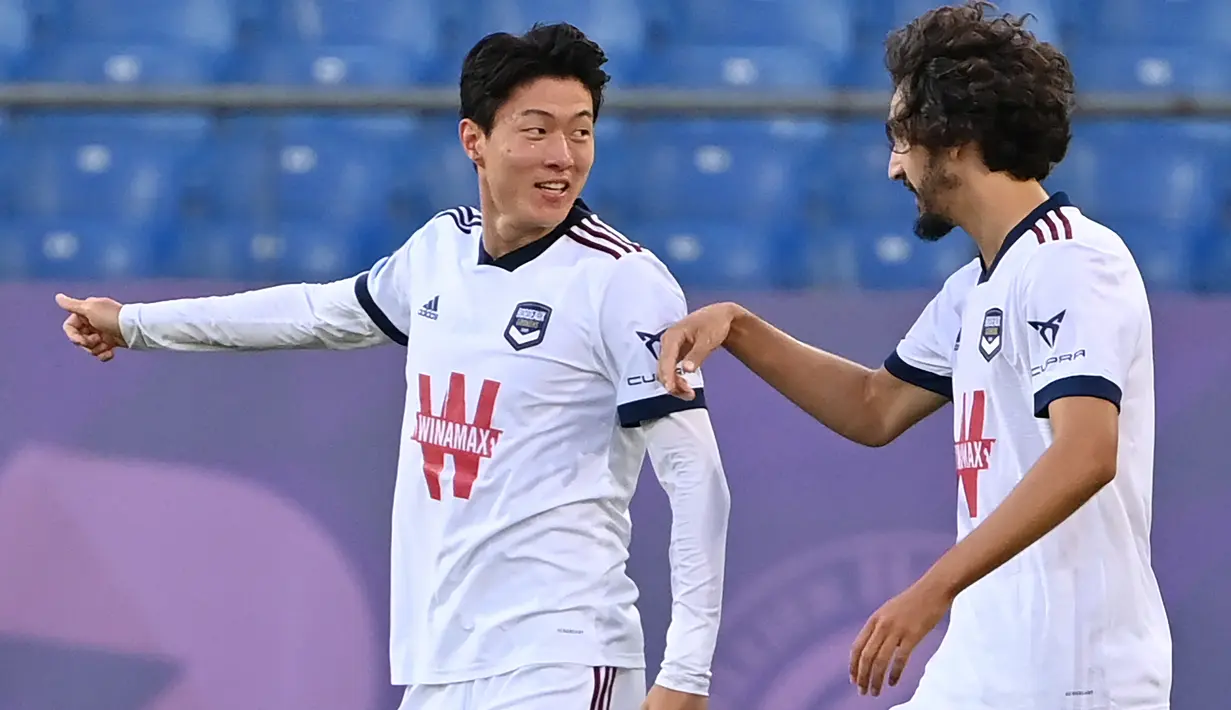 Hwang Ui-jo. Striker berusia 29 tahun ini kini memasuki musim ketiganya bersama Bordeaux di Liga Prancis sejak didatangkan dari Gamba Osaka pada awal musim 2019/2020. Musim ini ia telah tampil dalam 9 laga di Ligue-1 dengan mencetak 4 gol dan 1 assist. (AFP/Pascal Guyot)