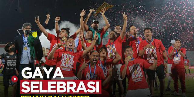 VIDEO: Beragam Gaya Pemain Bali United Merayakan Gelar Juara BRI Liga 1