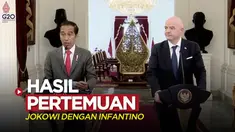 Berita video Presiden Republik Indonesia, Jokowi, mengungkapkan hasil pertemuannya dengan Presiden FIFA, Gianni Infantino, Selasa (18/10/2022) siang hari WIB.