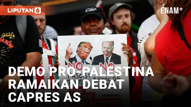 Unjuk Rasa Pro-Palestina Warnai Debat Pertama Joe Biden dan Donald Trump di Pilpres AS