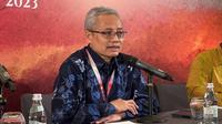 Sekretaris Jenderal Kementerian Kesehatan RI Kunta Wibawa Dasanugraha saat media briefing 'High Level Meeting in the ASEAN Region' di Hotel St. Regis Jakarta pada Kamis, 24 Agustus 2023. (Dok Liputan6.com/Fitri Haryanti Harsono)