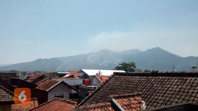 Gunung Guntur terbakar