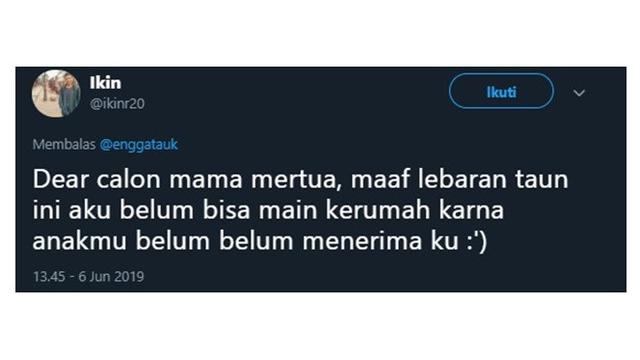 Curhatan Netizen Untuk Calon Ibu Mertua Usai Lebaran Ini Bikin Senyum-senyum