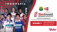 Link Live Streaming Babak 16 Besar Indonesia Open 2021 di Vidio Siang Ini. (Sumber : dok. vidio.com)