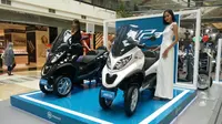 Piaggio Indonesia membawa ikon pionir motor roda tiga premium yang dilengkapi teknologi advance, yaitu MP3 500 Business.(Arief/Liputan6.com)