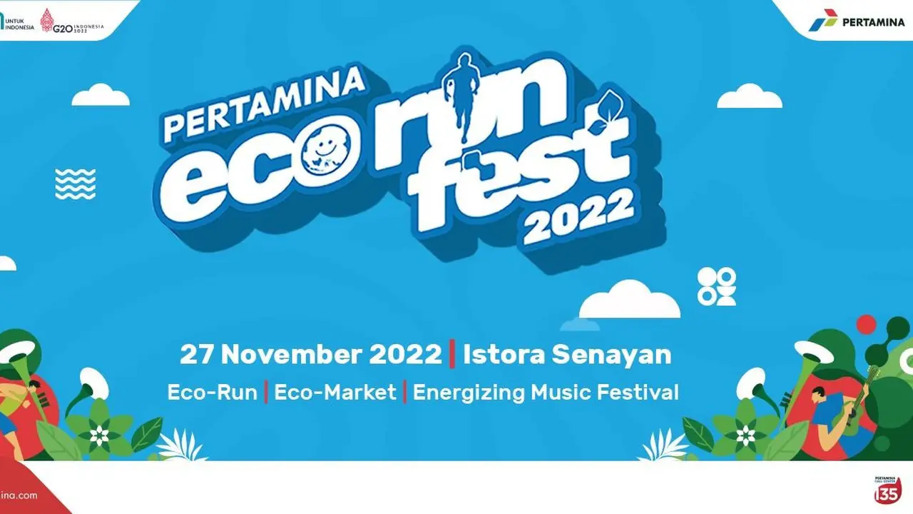 Pertamina Eco RunFest 2022, akan dilaksanakan di Istora Senayan, Jakarta, Minggu, 27 November 2022.