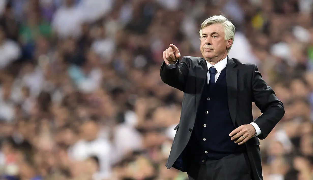 Carlo Ancelotti pelatih asal Italia yang baru saja digaet Bayern Munchen untuk menggantikan Pep Guardiola. (AFP Photo/Gerard Julien)