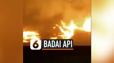 Bencana badai api menghanguskan ribuan hektare lahan di California. Akibatnya jatuh korban tewas hingga hangusnya puluhan rumah karena terbakar.