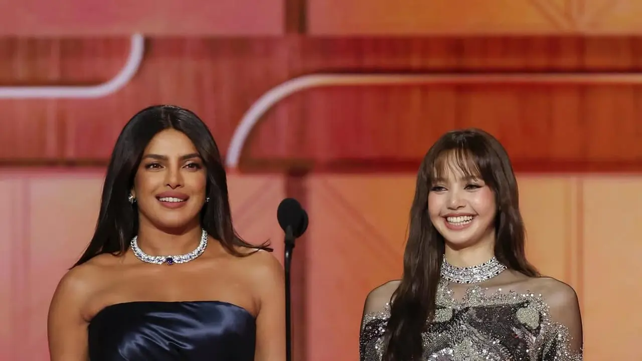 Gaya Kompak Priyanka Chopra & Lisa BLACKPINK Saat Bacakan Nominasi di Golden Globes 2026, Dibalut Kilauan Bvlgari