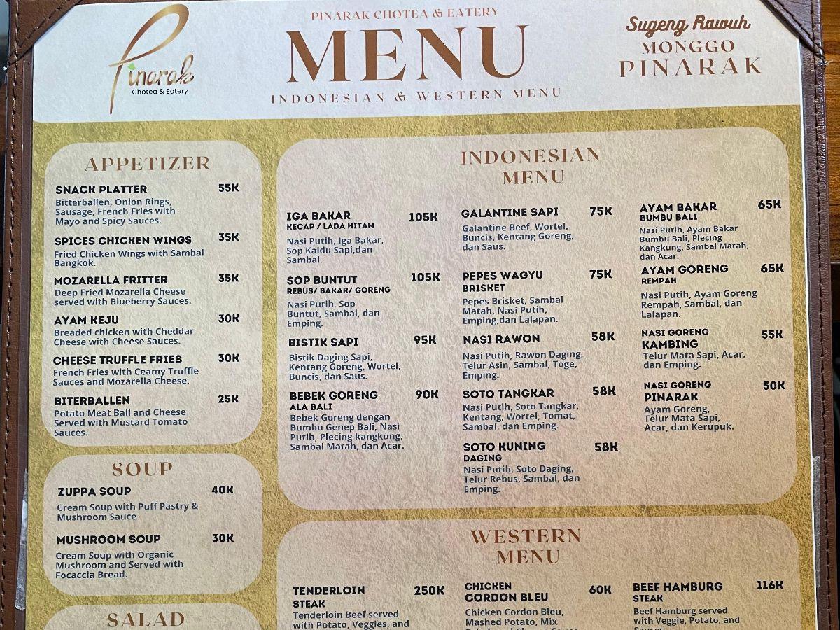 Ada Banyak Menu dan Fasilitas yang Menarik