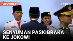 Momen Jokowi Sapa Seluruh Anggota Paskibraka Nasional 2024