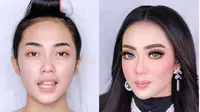 Viral Video Makeup Artist Ubah Wanita Jadi Mirip Syahrini. (dok.Instagram @luckyhakim0/https://www.instagram.com/p/CBh4phuHULe/Henry)