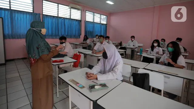FOTO: Uji Coba Pembelajaran Tatap Muka di Tangerang