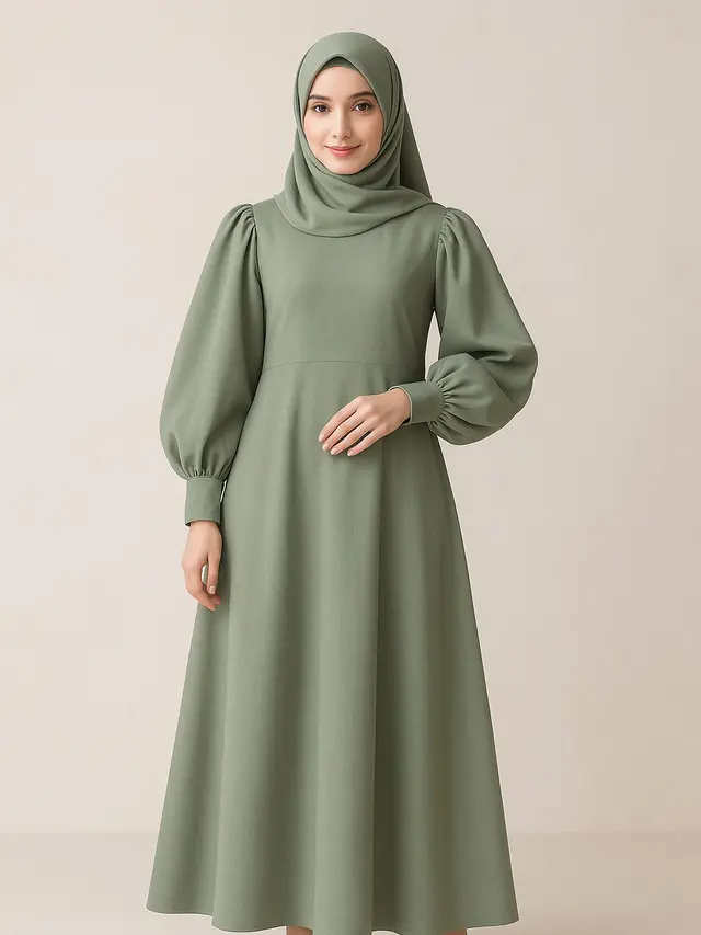 Model Gamis Syar’i A-Line Bahan Premium untuk Berbagai Acara
