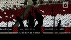 Pemain Timnas Indonesia saat melakukan latihan terbuka di Stadion Utama Gelora Bung Karno, Jakarta, Selasa (20/12/2022). Latihan ini merupakan pematangan latihan jelang laga pada turnamen Piala AFF 2022 yang berlangsung mulai hari ini, Selasa (20/12/2022) hingga 16 Januari 2023. (Liputan6.com/Helmi Fithriansyah)