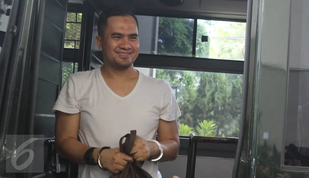 Saipul Jamil di PN Jakarta Utara. (Liputan6.com/Herman Zakharia)