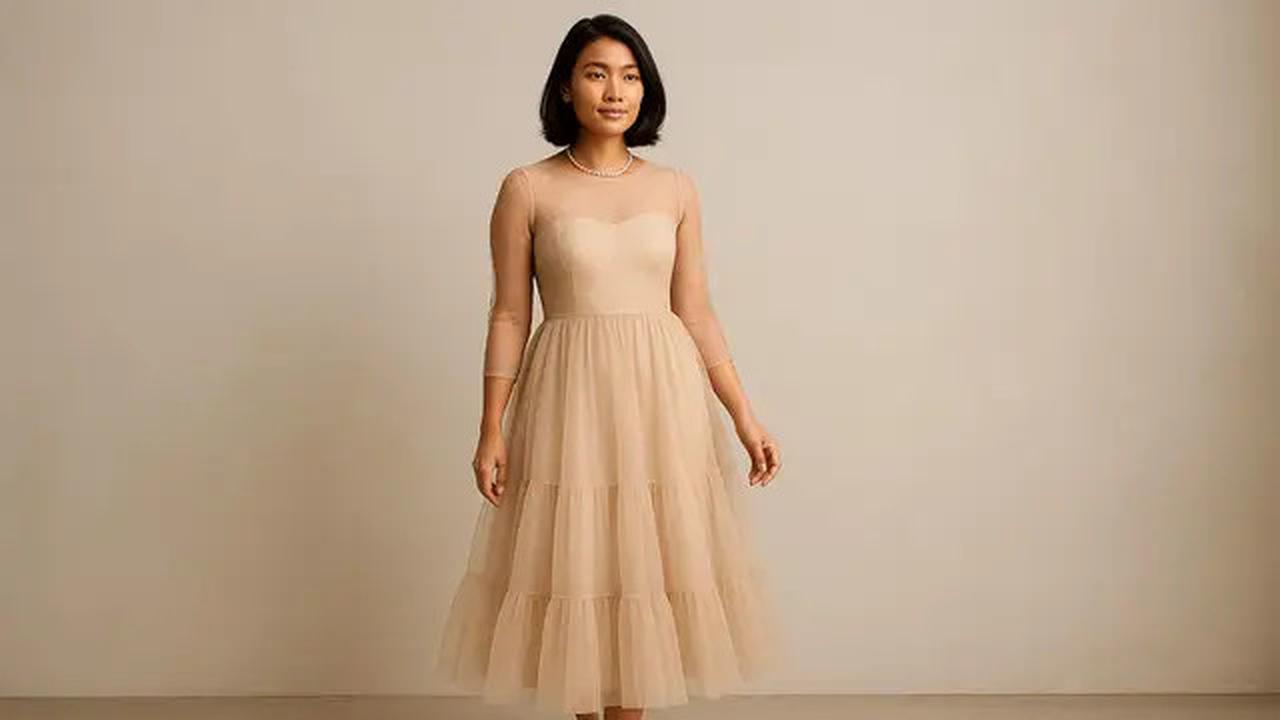 8 Model Dress Tile Modern Non Hijab Populer di 2025,  Tampil Glamor Tanpa Terlihat Berlebihan