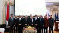 Menteri Persagangan (Mendag) Zulkifli Hasan dalam acara Forum Bisnis Indonesia-AS di New York dengan tema "Peluang Perdagangan dan Investasi di IKN,". (Dok Kemendag)