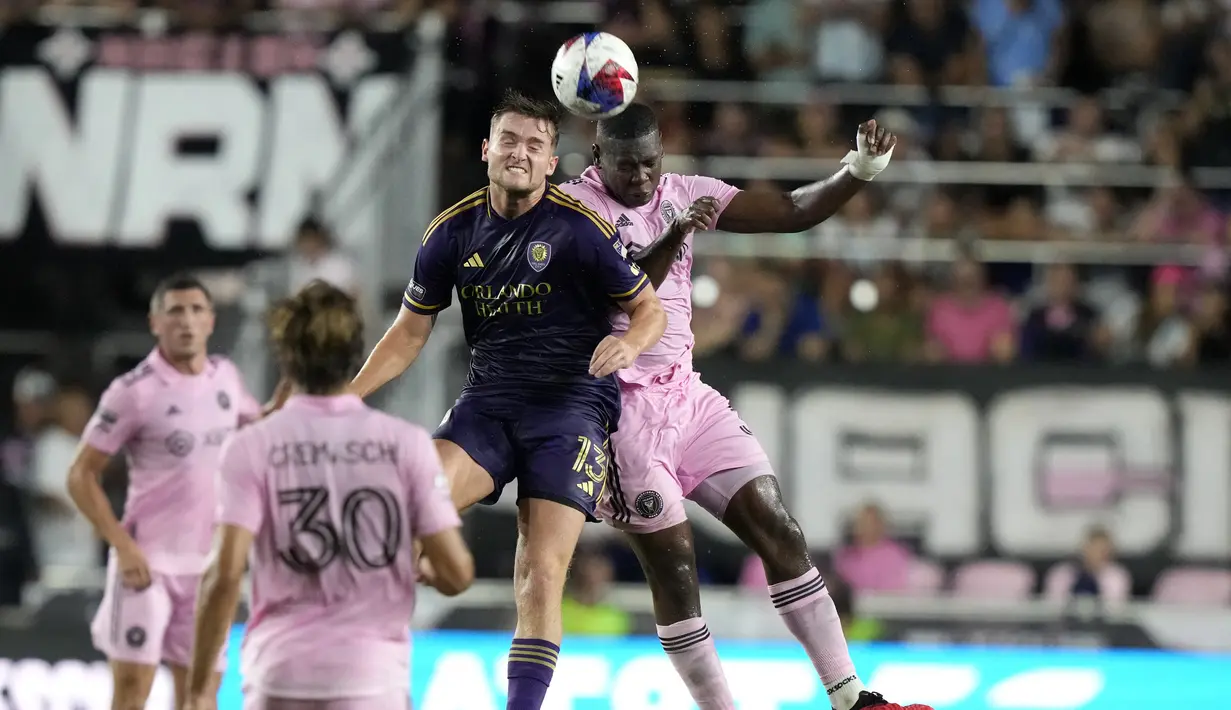 Inter Miami menciptakan dua gol di babak kedua. (AP Photo/Rebecca Blackwell)