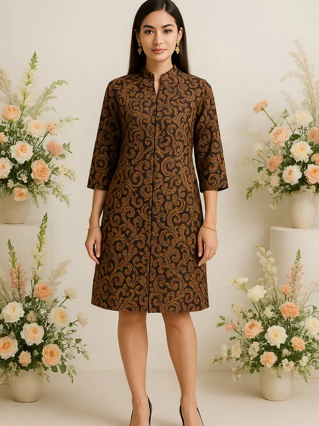 Model Batik Tunik Simpel Tapi Mewah untuk Wanita Kantoran