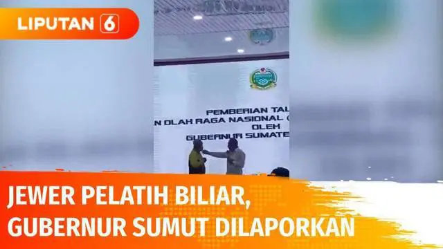 VIDEO: Jewer Pelatih Biliar, Gubernur Sumatera Utara Dilaporkan ke Polisi