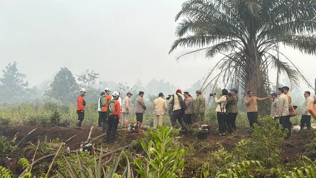 Prabowo meninjau kebakaran hutan dan lahan di Kalimantan Barat, Sabtu (22/8/2026). (Liputan6.com/Lizsa Egeham).