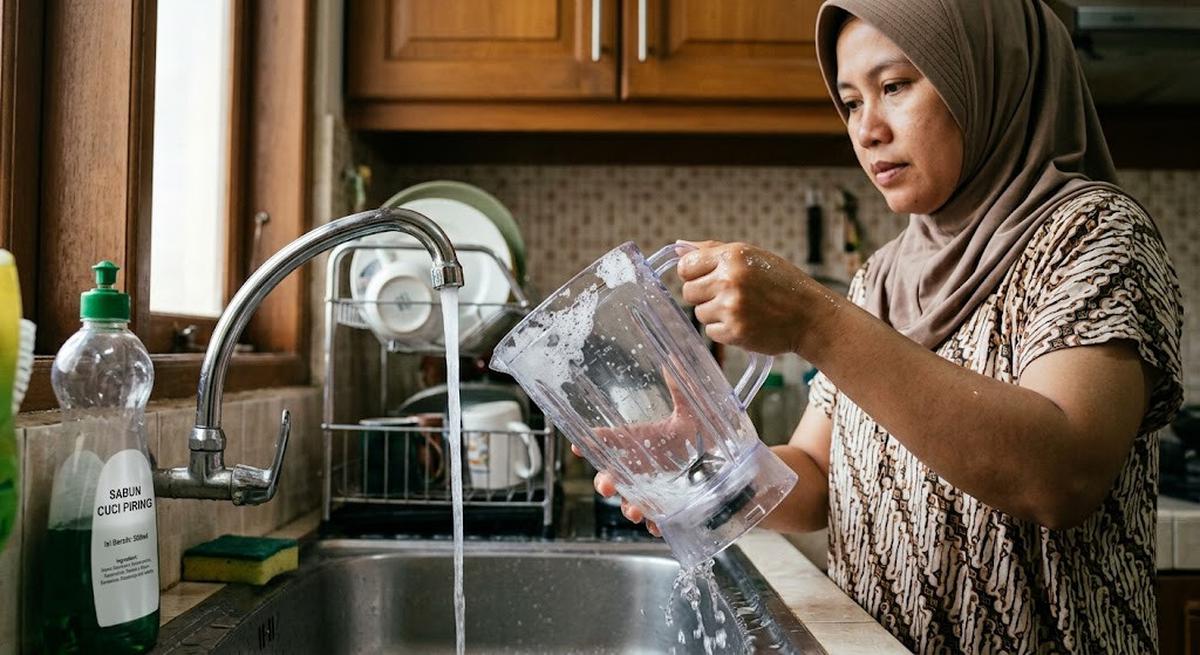 6 Cara Membersihkan Blender Tanpa Membongkar Pisau, Cukup Pakai Air dan Sabun