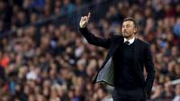 Pelatih Barcelona, Luis Enrique, mengaku cukup puas melihat kinerja para pemain pelapis timnya meski ditahan imbang 0-0 oleh Villanovense, Kamis (29/10/2015) dini hari WIB. ( REUTERS/Albert Gea)