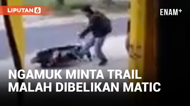 Pemuda Hancurkan Motor Gegara Dibelikan Matic Meski Minta Trail