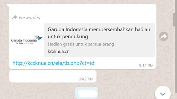 Cek Fakta Liputan6.com menelusuri informasi Garuda Indonesia memberi hadiah gratis dengan mengisi survei