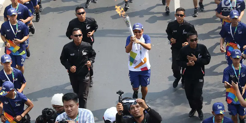 Kirab Obor Asian Games Mulai Berkeliling di Jakarta