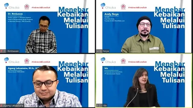 Seminar daring bertajuk "Menebar Kebaikan Melalui Tulisan" pada Senin (21/9/2020)