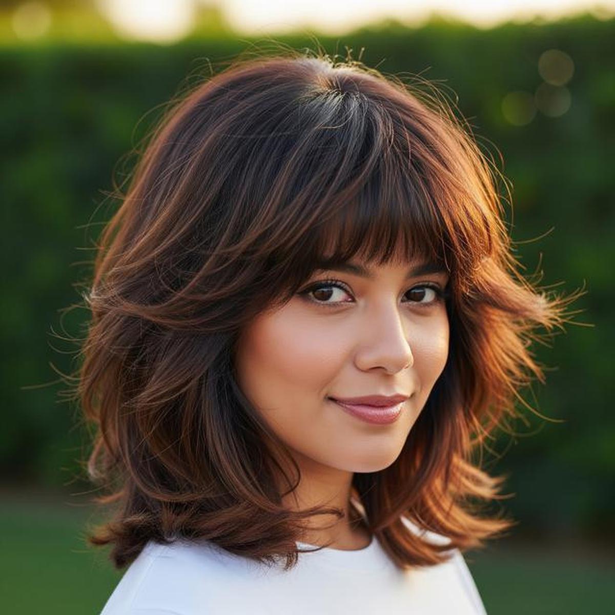 10 Model Rambut Medium dengan Poni Anti Lepek, Tampil Stylish Sepanjang Hari