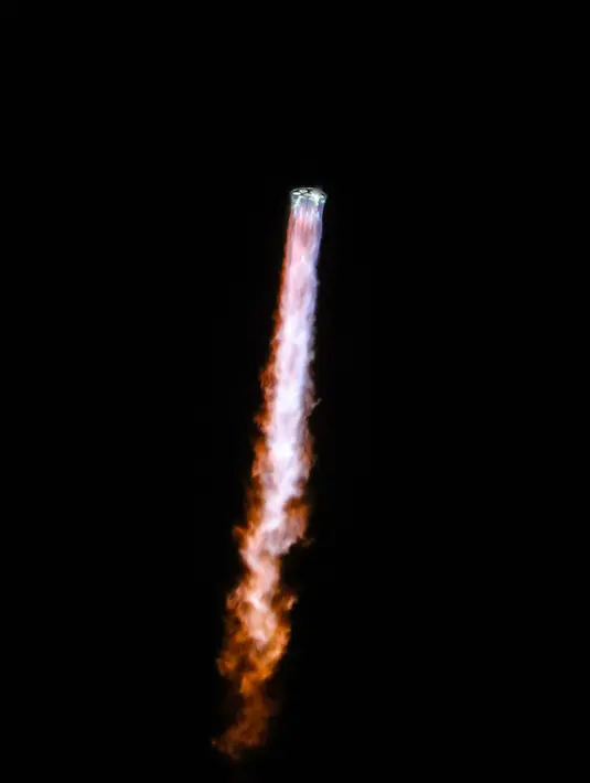 Peluncuran ini menandai langkah besar Blue Origin untuk bersaing dengan SpaceX milik Elon Musk dalam bisnis peluncuran satelit. (Gregg Newton/AFP)