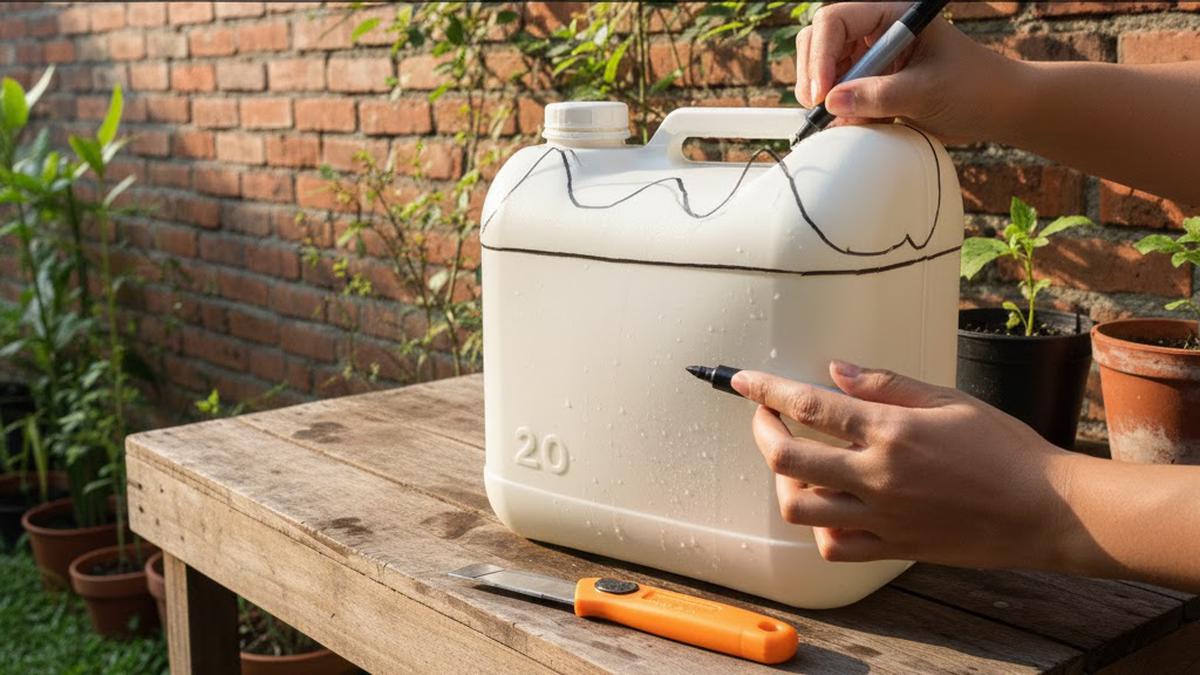 Cara Membuat Pot dari Jerigen Bekas, Tutorial DIY untuk Pemula