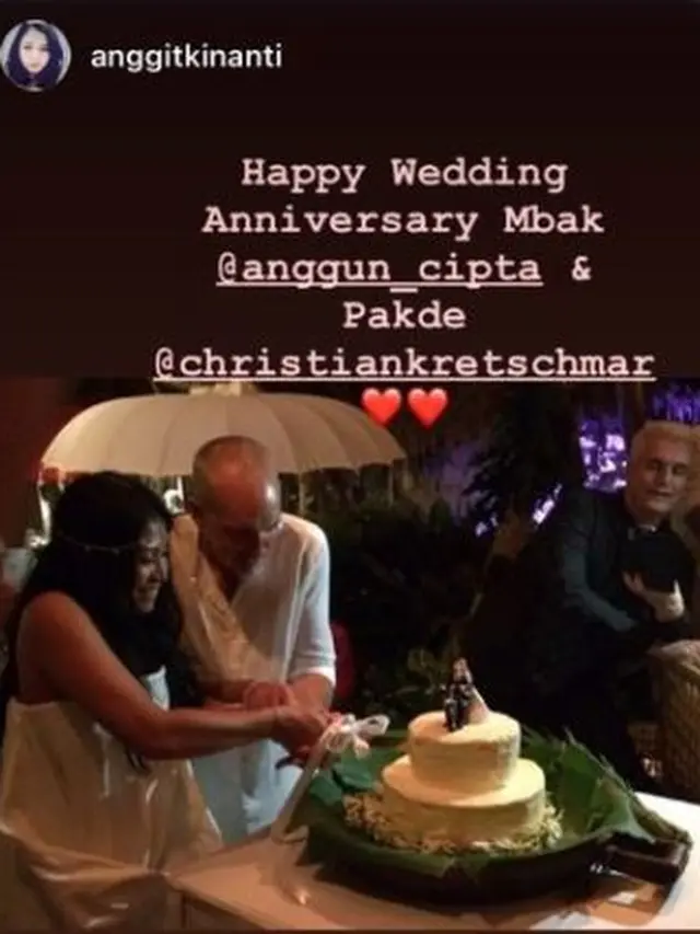 7 Momen Romantis Anggun C Sasmi dan Suami, Rayakan Ulang Tahun Pernikahan di Bali